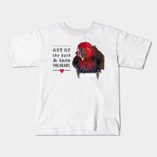 Wet bird- black type Kids T-Shirt